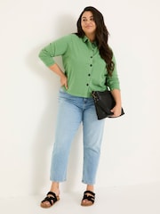 FatFace Jess Green 100% Cotton Jersey Shirt - Image 7 of 9