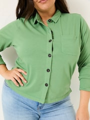FatFace Jess Green 100% Cotton Jersey Shirt - Image 8 of 9
