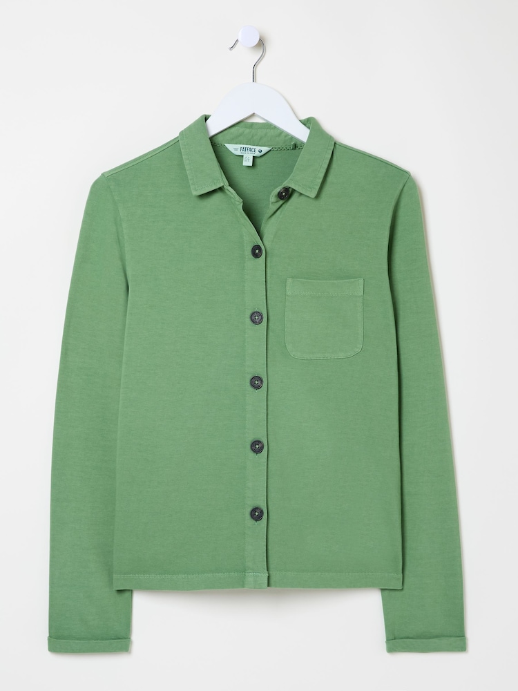 FatFace Jess Green 100% Cotton Jersey Shirt - Image 9 of 9