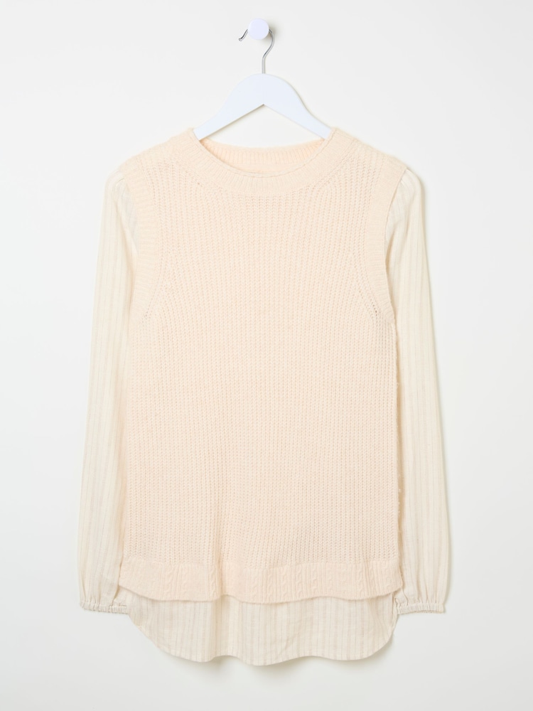 FatFace Light Natural Amara 2 In 1 Knitted Tank - Image 11 of 11