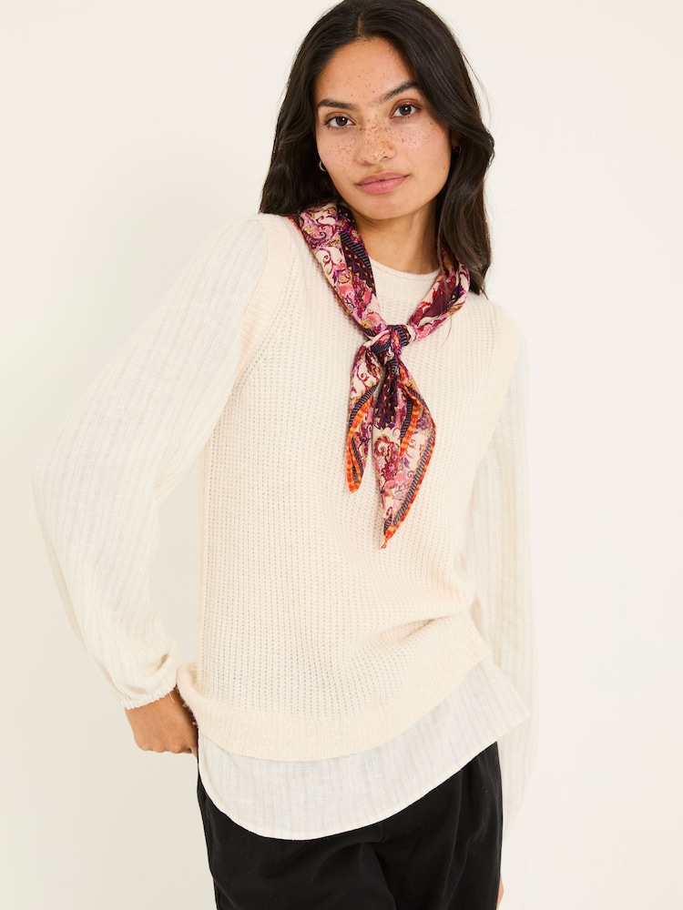 FatFace Light Natural Amara 2 In 1 Knitted Tank - Image 2 of 11