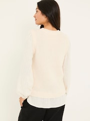 FatFace Light Natural Amara 2 In 1 Knitted Tank - Image 4 of 11