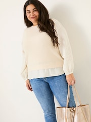FatFace Light Natural Amara 2 In 1 Knitted Tank - Image 8 of 11