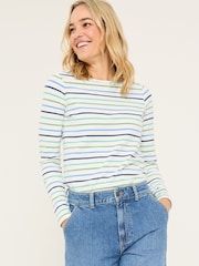 FatFace Breton Teal Blue T-Shirt - Image 1 of 5