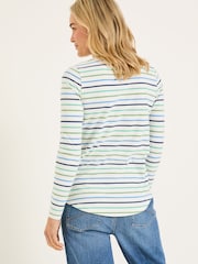 FatFace Breton Teal Blue T-Shirt - Image 2 of 5