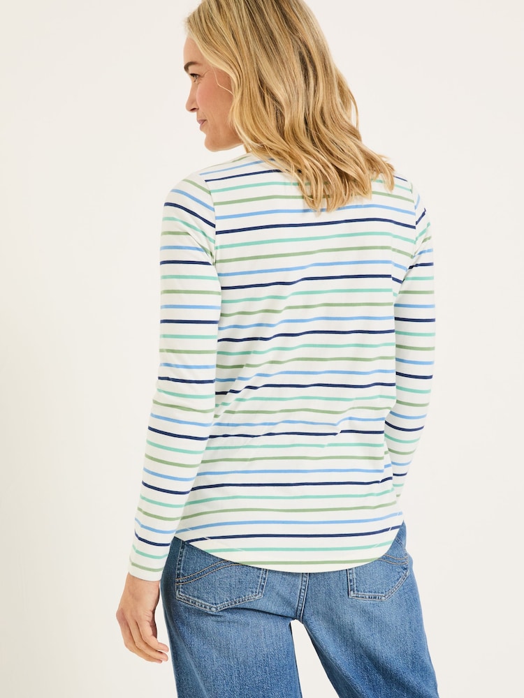 FatFace Breton Teal Blue T-Shirt - Image 2 of 5