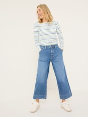 FatFace Breton Teal Blue T-Shirt - Image 3 of 5