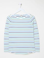 FatFace Breton Teal Blue T-Shirt - Image 5 of 5