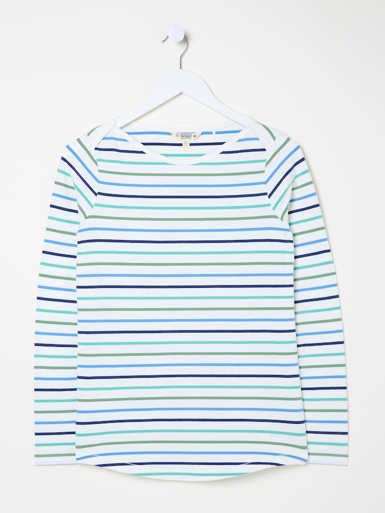 FatFace Breton Teal Blue T-Shirt - Image 5 of 5