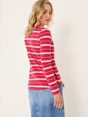 FatFace Breton Pink T-Shirt - Image 2 of 8