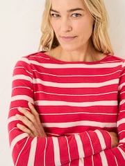 FatFace Breton Pink T-Shirt - Image 3 of 8