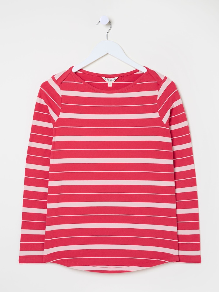 FatFace Breton Pink T-Shirt - Image 8 of 8
