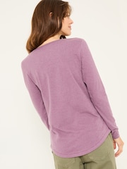 FatFace Bree Dusky Purple Long Sleeve T-Shirt - Image 2 of 6