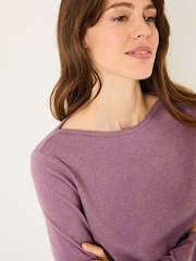 FatFace Bree Dusky Purple Long Sleeve T-Shirt - Image 4 of 6