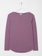 FatFace Bree Dusky Purple Long Sleeve T-Shirt - Image 6 of 6