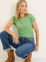 FatFace Ivy Light Green T-Shirt - Image 3 of 9