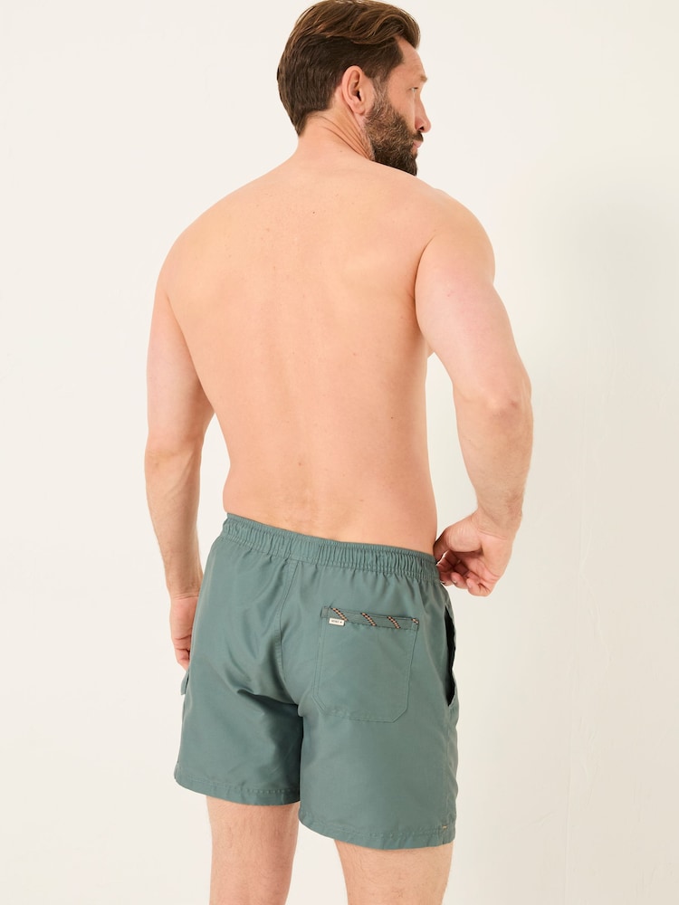 FatFace Trevose Khaki Green Cargo Swim Shorts - Image 2 of 4