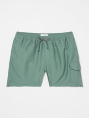 FatFace Trevose Khaki Green Cargo Swim Shorts - Image 3 of 4
