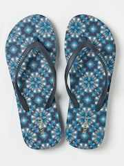 FatFace Portloe Navy Flip Flops - Image 1 of 3