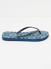 FatFace Portloe Navy Flip Flops - Image 2 of 3