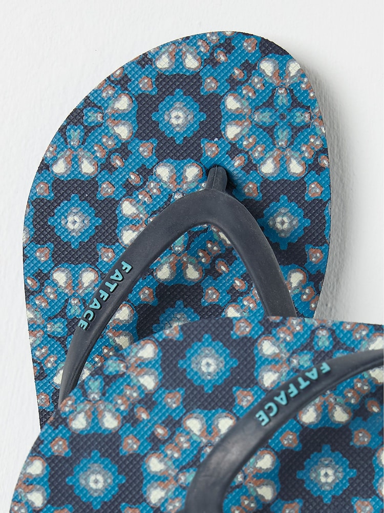 FatFace Portloe Navy Flip Flops - Image 3 of 3