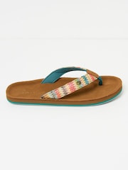 FatFace Somerton Tan Brown Flip Flops - Image 1 of 3
