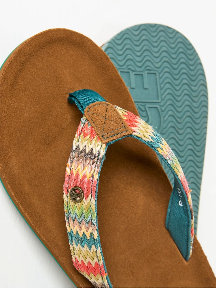 FatFace Somerton Tan Brown Flip Flops - Image 3 of 3