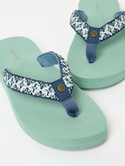 FatFace Pentle Green Haze Flip Flops - Image 3 of 3