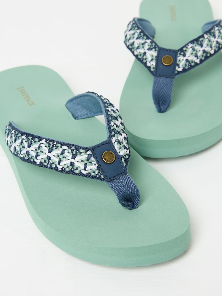 FatFace Pentle Green Haze Flip Flops - Image 3 of 3