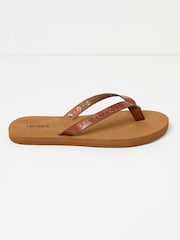 FatFace Tan Brown Emmy Flip Flops - Image 1 of 3
