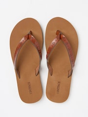 FatFace Tan Brown Emmy Flip Flops - Image 2 of 3