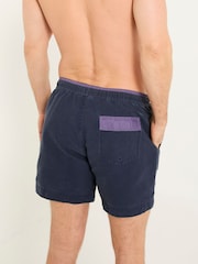 FatFace Trevose Navy Plain Swim Shorts - Image 2 of 7