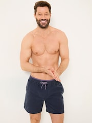 FatFace Trevose Navy Plain Swim Shorts - Image 3 of 7