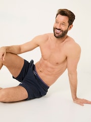 FatFace Trevose Navy Plain Swim Shorts - Image 4 of 7