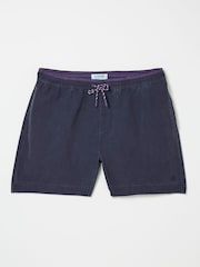 FatFace Trevose Navy Plain Swim Shorts - Image 6 of 7