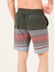 FatFace Camber Pink Blue Stripe Swim Shorts - Image 3 of 5