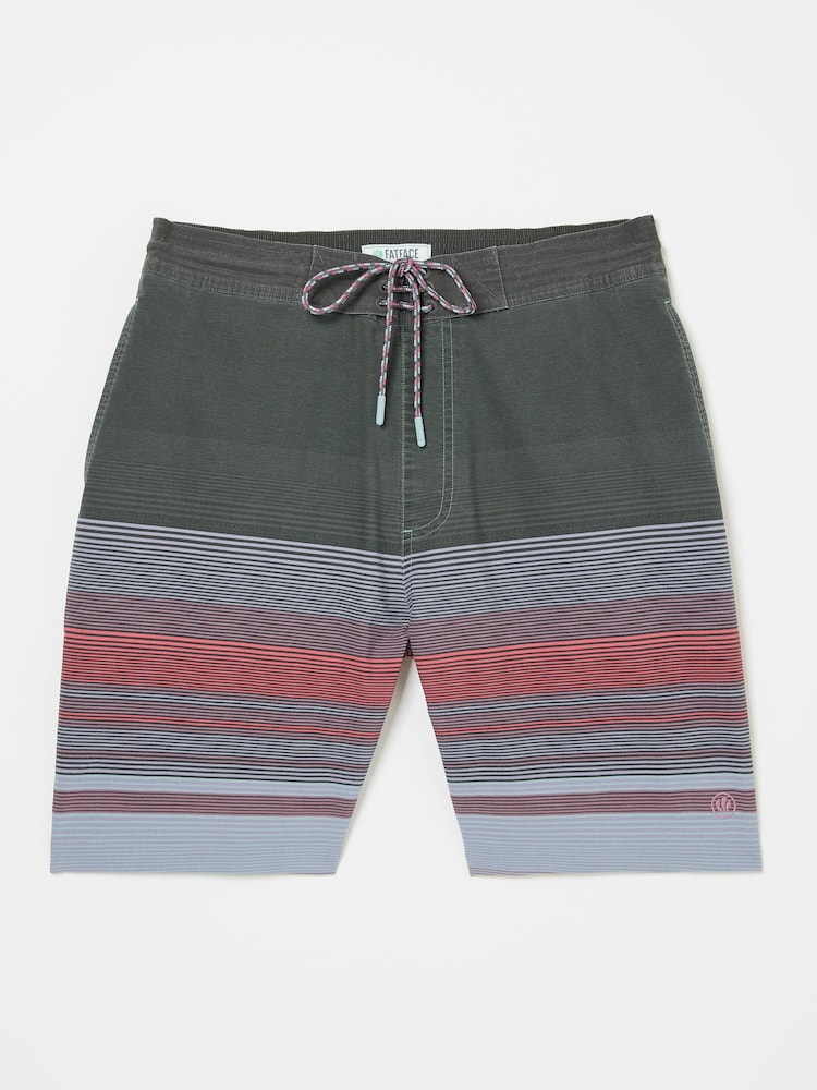 FatFace Camber Pink Blue Stripe Swim Shorts - Image 5 of 5