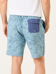 FatFace Camber Pale Blue Swim Shorts - Image 3 of 6