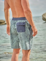 FatFace Camber Pale Blue Swim Shorts - Image 4 of 6