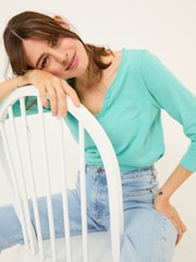 FatFace Porter Light Teal Green 100% Cotton T-Shirt - Image 3 of 5