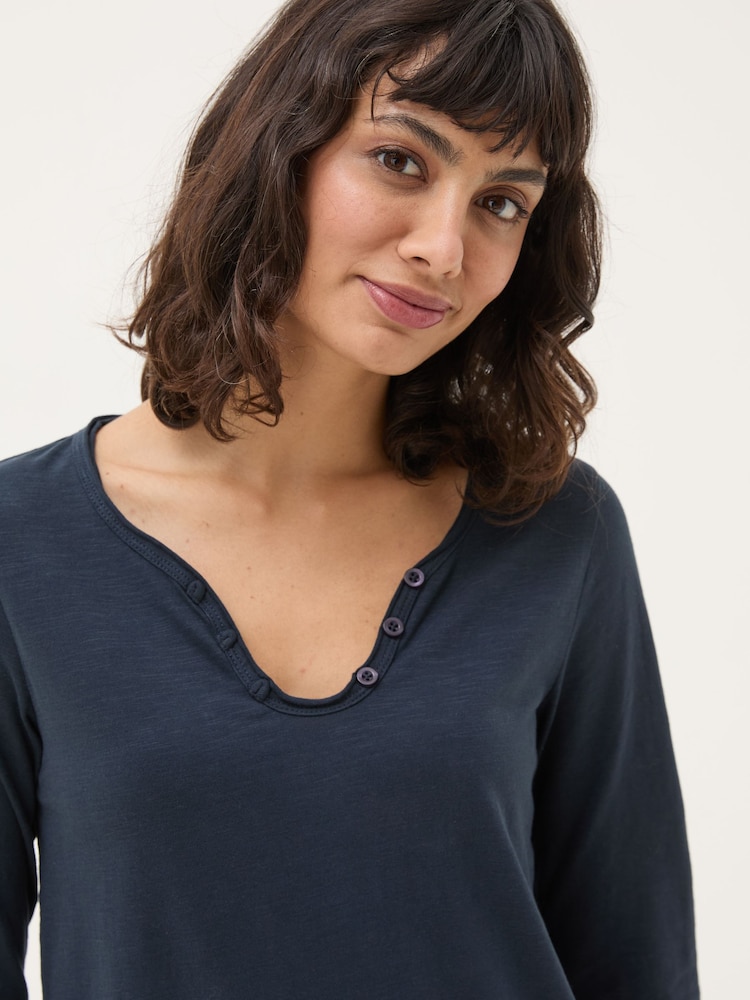 FatFace Porter Navy 100% Cotton T-Shirt - Image 3 of 4
