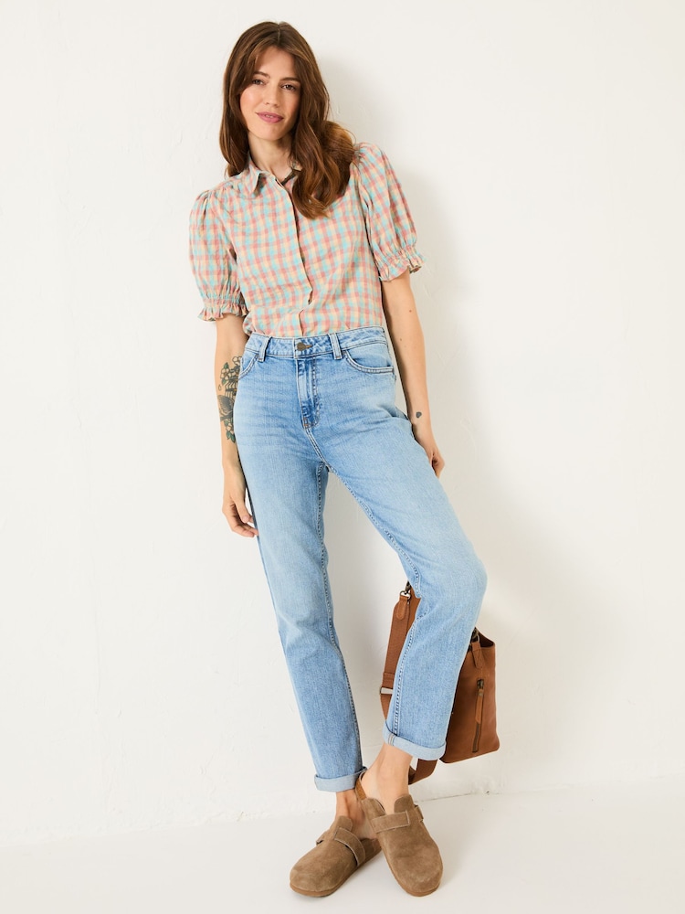 FatFace Multi Kat 100% Cotton Embroidered Shirt - Image 3 of 7