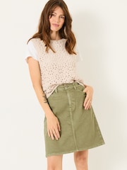 FatFace Olive Green Hattie Skirt - Image 1 of 4
