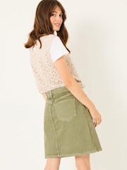 FatFace Olive Green Hattie Skirt - Image 2 of 4