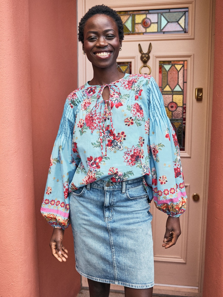 FatFace Blue Denim Hattie Skirt - Image 1 of 9