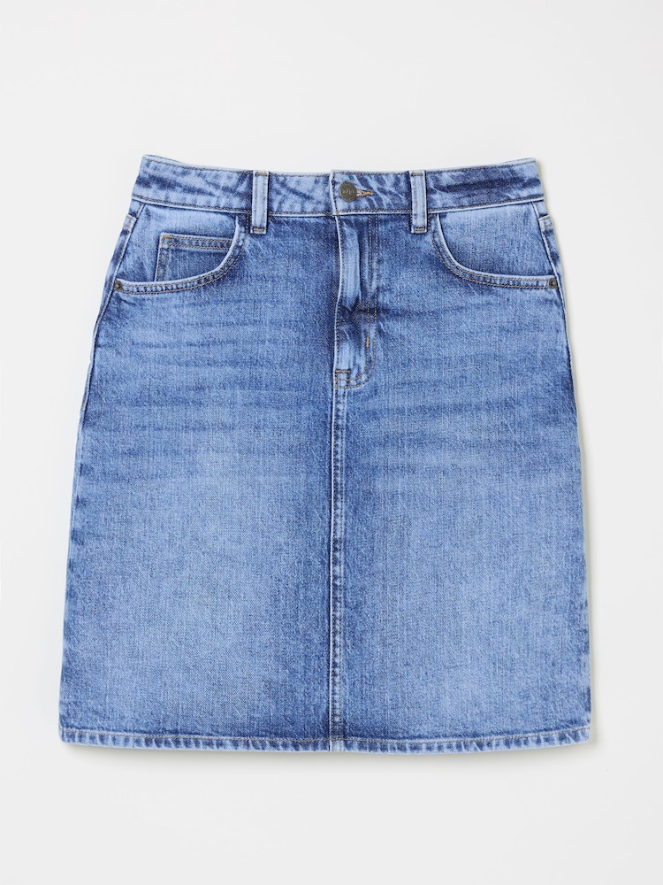FatFace Blue Denim Hattie Skirt - Image 9 of 9