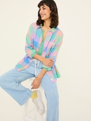 FatFace Multi 100% Cotton Carolin Check Shirt - Image 4 of 10
