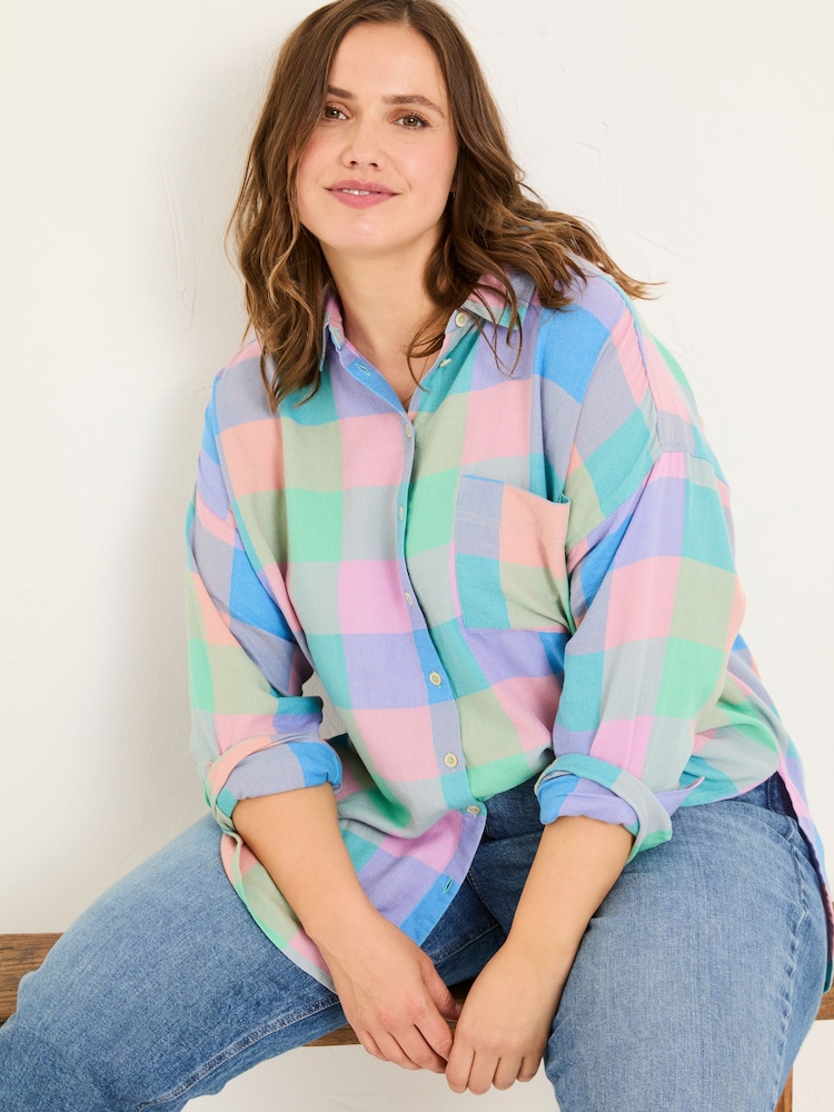 FatFace Multi 100% Cotton Carolin Check Shirt - Image 6 of 10