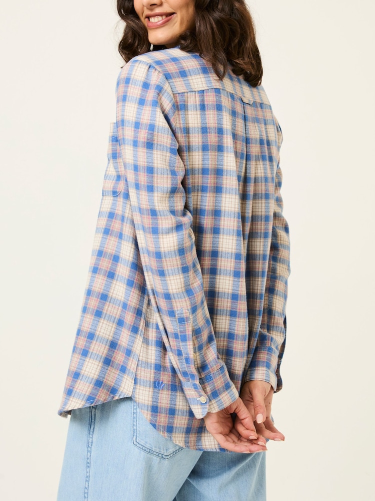 Синий в клеточку - FatFace 100% Cotton Long Sleeve Shirt - Image 2 of 9