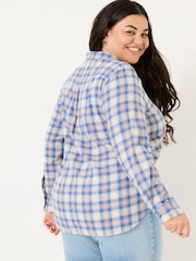 Синий в клеточку - FatFace 100% Cotton Long Sleeve Shirt - Image 6 of 9